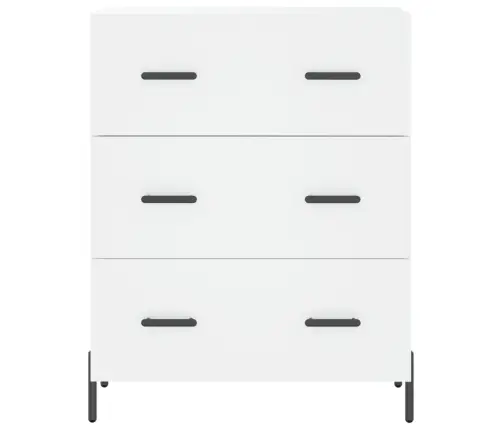 Kumode, Balta, 69,5X34X90 Cm, Inženierijas Koks Vidaxl