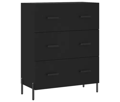 Kumode, Melna, 69,5X34X90 Cm, Inženierijas Koks Vidaxl