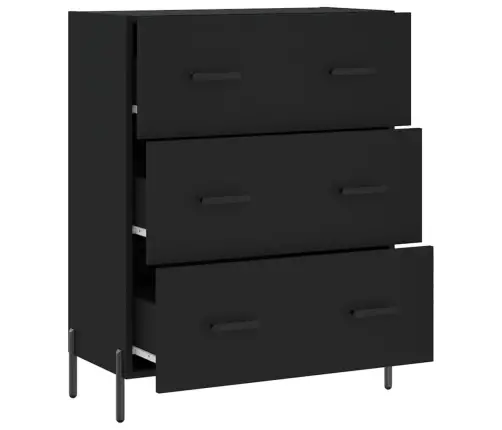 Kumode, Melna, 69,5X34X90 Cm, Inženierijas Koks Vidaxl