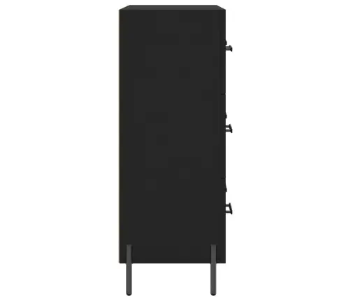 Kumode, Melna, 69,5X34X90 Cm, Inženierijas Koks Vidaxl
