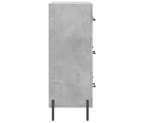 Kumode, Betona Pelēka, 69,5X34X90 Cm, Inženierijas Koks Vidaxl