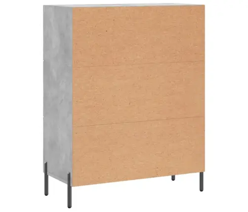 Kumode, Betona Pelēka, 69,5X34X90 Cm, Inženierijas Koks Vidaxl