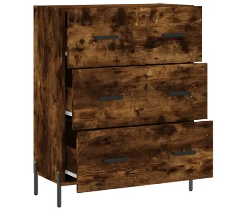 Šoninė Spintelė, Dūminio Ąžuolo, 69,5X34X90cm Apdirbta Mediena