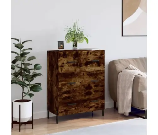 Šoninė Spintelė, Dūminio Ąžuolo, 69,5X34X90cm Apdirbta Mediena