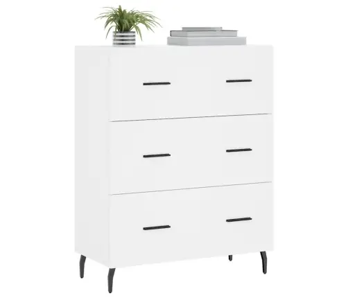 Kumode, Balta, 69,5X34X90 Cm, Inženierijas Koks Vidaxl