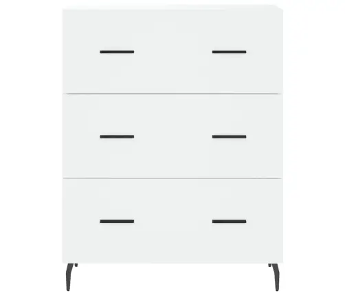 Kumode, Balta, 69,5X34X90 Cm, Inženierijas Koks Vidaxl