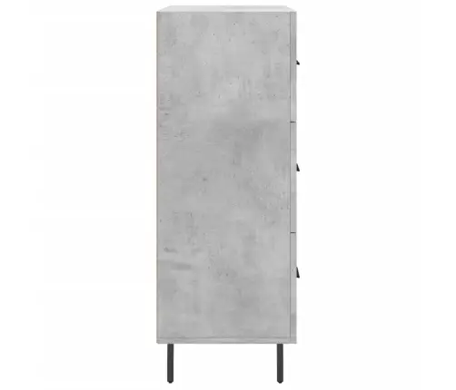 Kumode, Betona Pelēka, 69,5X34X90 Cm, Inženierijas Koks Vidaxl