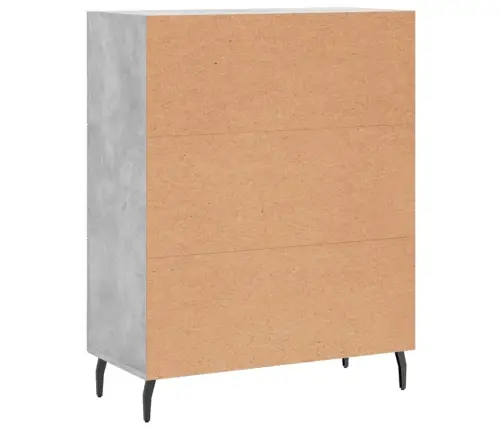 Kumode, Betona Pelēka, 69,5X34X90 Cm, Inženierijas Koks Vidaxl