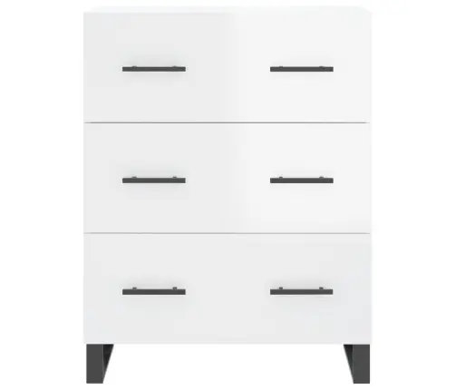 Kumode, Spīdīgi Balta, 69,5X34X90 Cm, Inženierijas Koks Vidaxl