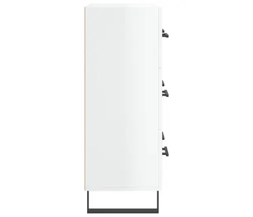 Kumode, Spīdīgi Balta, 69,5X34X90 Cm, Inženierijas Koks Vidaxl