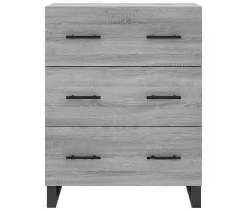 Kumode, Pelēka Ozolkoka, 69,5X34X90 Cm, Inženierijas Koks Vidaxl