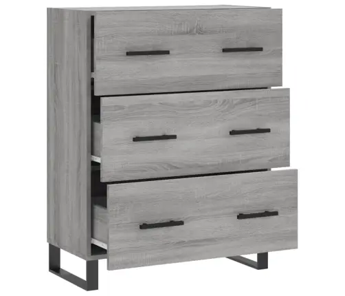 Kumode, Pelēka Ozolkoka, 69,5X34X90 Cm, Inženierijas Koks Vidaxl