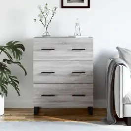 Kumode, Pelēka Ozolkoka, 69,5X34X90 Cm, Inženierijas Koks Vidaxl