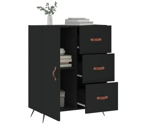 Kumode, Melna, 69,5X34X90 Cm, Inženierijas Koks Vidaxl