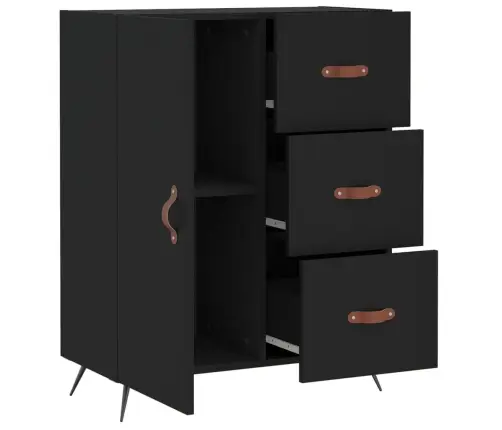 Kumode, Melna, 69,5X34X90 Cm, Inženierijas Koks Vidaxl