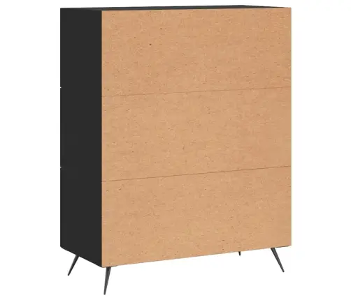 Kumode, Melna, 69,5X34X90 Cm, Inženierijas Koks Vidaxl