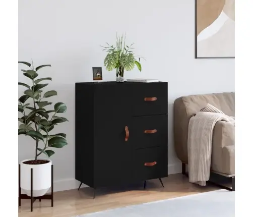 Kumode, Melna, 69,5X34X90 Cm, Inženierijas Koks Vidaxl