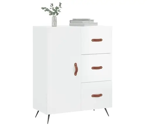 Kumode, Spīdīgi Balta, 69,5X34X90 Cm, Inženierijas Koks Vidaxl