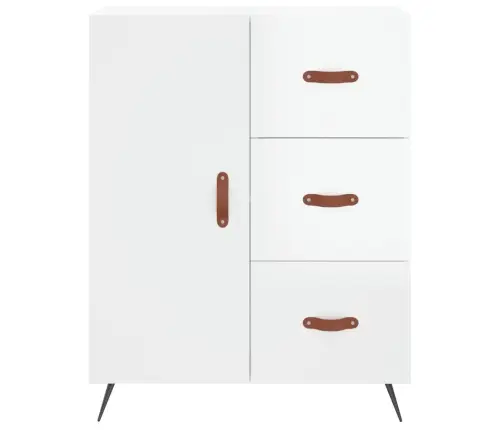 Kumode, Spīdīgi Balta, 69,5X34X90 Cm, Inženierijas Koks Vidaxl