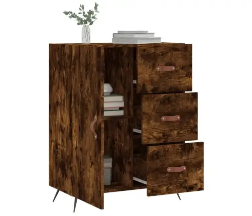 Šoninė Spintelė, Dūminio Ąžuolo, 69,5X34X90cm Apdirbta Mediena