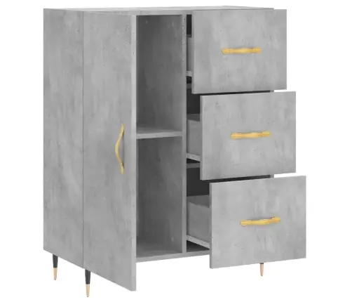 Puhvetkapp, Betoonhall, 69,5 X 34 X 90 cm Tehispuit