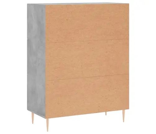 Kumode, Betona Pelēka, 69,5X34X90 Cm, Inženierijas Koks Vidaxl