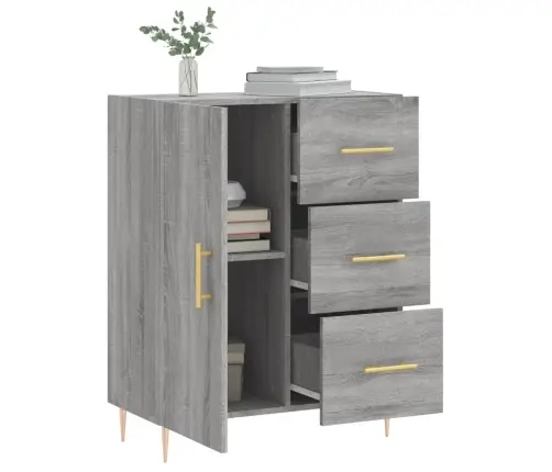 Šoninė Spintelė, Pilka Ąžuolo, 69,5X34X90cm Apdirbta Mediena