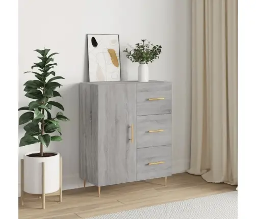 Šoninė Spintelė, Pilka Ąžuolo, 69,5X34X90cm Apdirbta Mediena