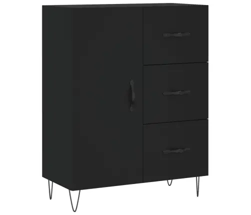 Kumode, Melna, 69,5X34X90 Cm, Inženierijas Koks Vidaxl