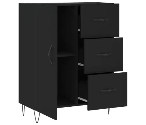 Kumode, Melna, 69,5X34X90 Cm, Inženierijas Koks Vidaxl