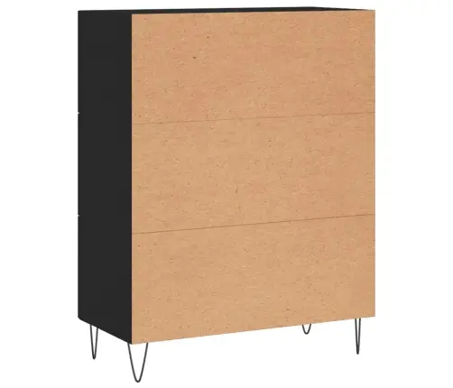 Kumode, Melna, 69,5X34X90 Cm, Inženierijas Koks Vidaxl