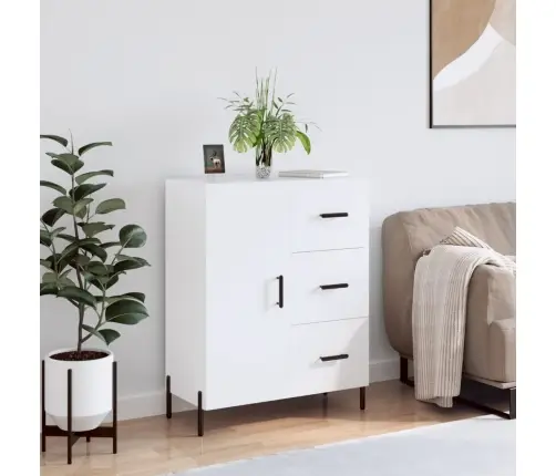 Šoninė Spintelė, Baltos Spalvos, 69,5X34X90cm Apdirbta Mediena