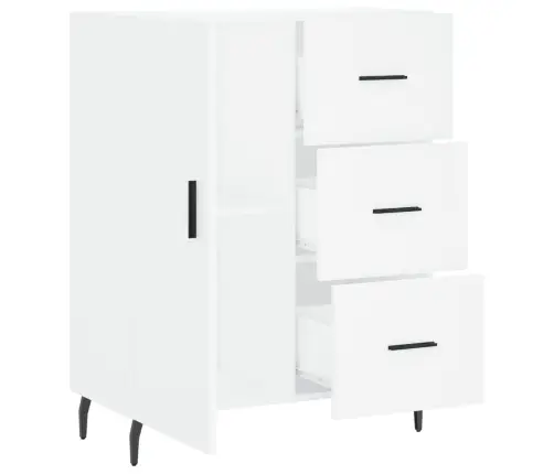 Kumode, Balta, 69,5X34X90 Cm, Inženierijas Koks Vidaxl