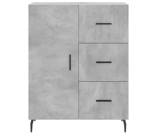 Kumode, Betona Pelēka, 69,5X34X90 Cm, Inženierijas Koks Vidaxl