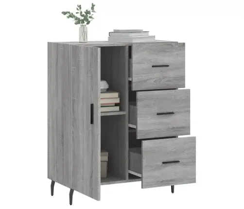 Kumode, Pelēka Ozolkoka, 69,5X34X90 Cm, Inženierijas Koks Vidaxl