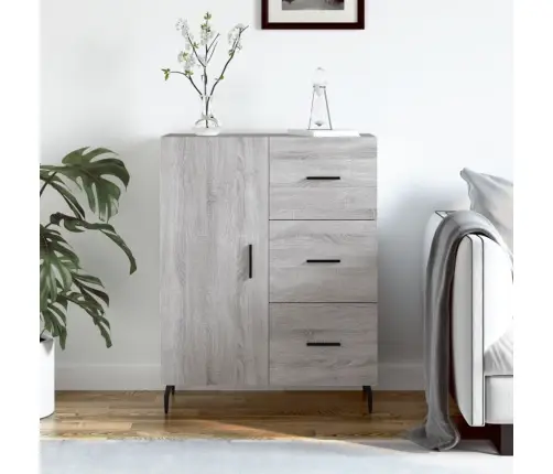 Kumode, Pelēka Ozolkoka, 69,5X34X90 Cm, Inženierijas Koks Vidaxl