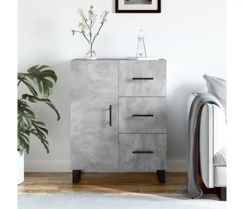 Šoninė Spintelė, Betono Pilka, 69,5X34X90cm Apdirbta Mediena