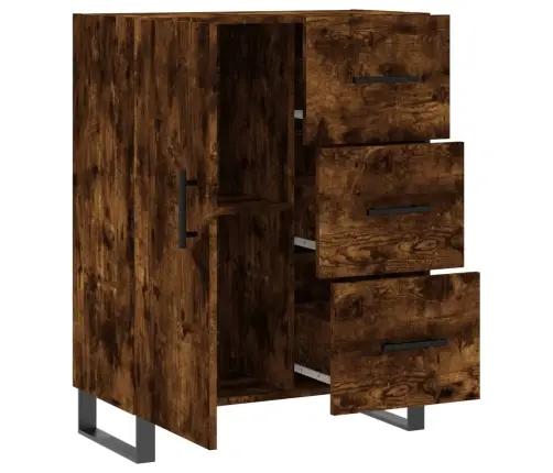 Šoninė Spintelė, Dūminio Ąžuolo, 69,5X34X90cm Apdirbta Mediena