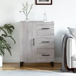 Šoninė Spintelė, Pilka Ąžuolo, 69,5X34X90cm Apdirbta Mediena