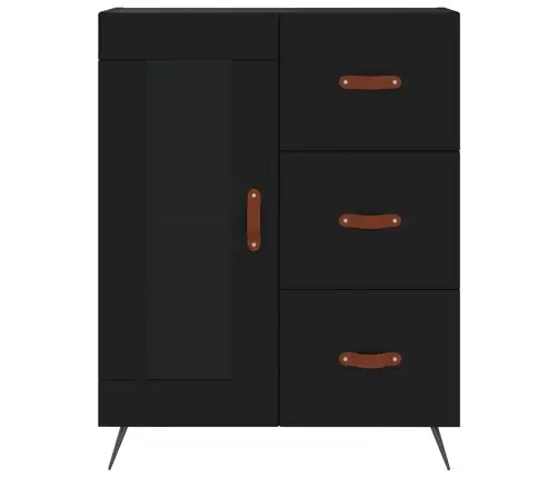 Šoninė Spintelė, Juodos Spalvos, 69,5X34X90cm Apdirbta Mediena