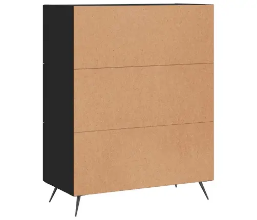 Šoninė Spintelė, Juodos Spalvos, 69,5X34X90cm Apdirbta Mediena