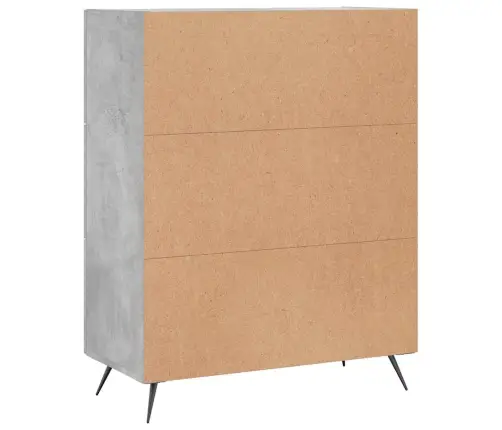 Kumode, Betona Pelēka, 69,5X34X90 Cm, Inženierijas Koks Vidaxl