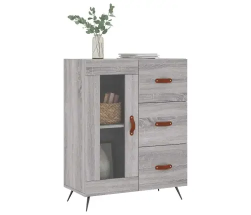 Kumode, Pelēka Ozolkoka, 69,5X34X90 Cm, Inženierijas Koks Vidaxl