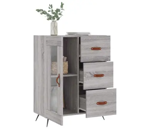 Kumode, Pelēka Ozolkoka, 69,5X34X90 Cm, Inženierijas Koks Vidaxl