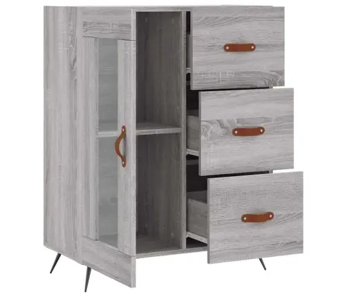 Kumode, Pelēka Ozolkoka, 69,5X34X90 Cm, Inženierijas Koks Vidaxl