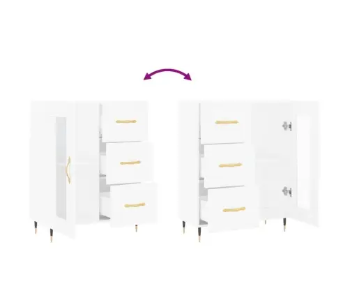 Šoninė Spintelė, Baltos Spalvos, 69,5X34X90cm Apdirbta Mediena