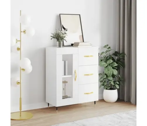 Šoninė Spintelė, Baltos Spalvos, 69,5X34X90cm Apdirbta Mediena