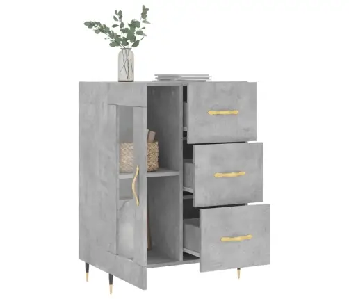 Šoninė Spintelė, Betono Pilka, 69,5X34X90cm Apdirbta Mediena