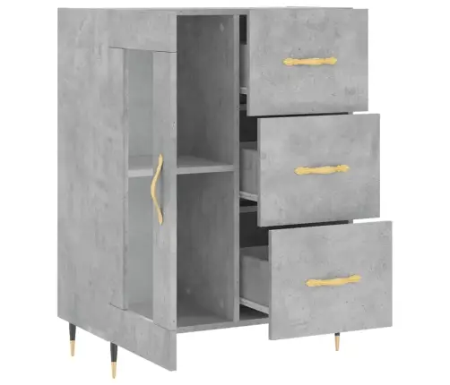 Šoninė Spintelė, Betono Pilka, 69,5X34X90cm Apdirbta Mediena