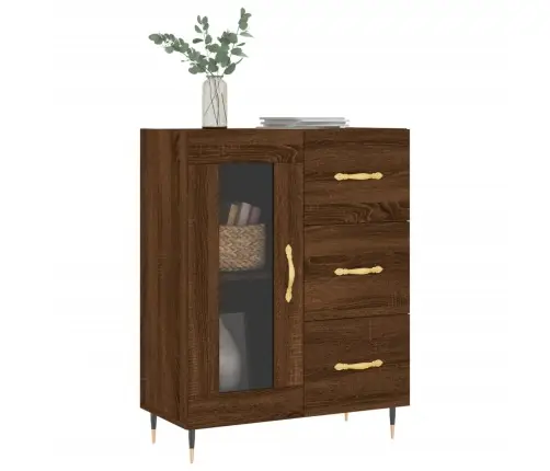 Kumode, Ozolkoka Krāsa, 69,5X34X90 Cm, Inženierijas Koks Vidaxl